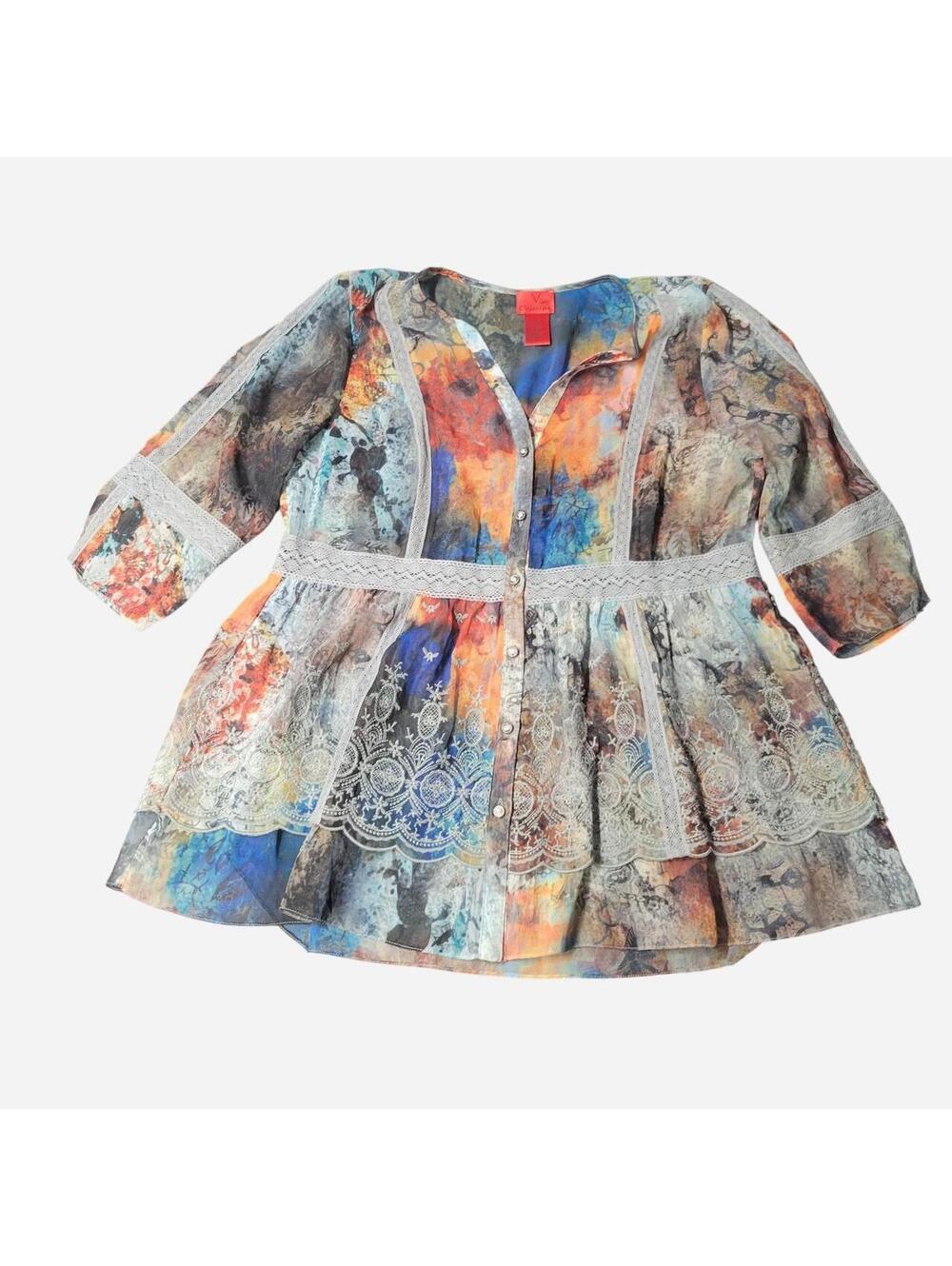 Cristina Women's Multi and Blue Blous
